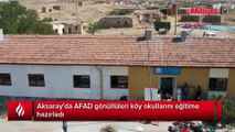 Aksaray'da AFAD gönüllüleri köy okullarını eğitime hazırladı