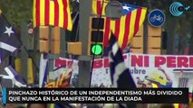 Pinchazo histórico de un independentismo más dividido que nunca en la manifestación de la Diada