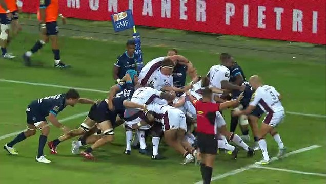 TOP 14 - Essai de Clément MAYNADIER 2 (UBB) - Montpellier Hérault Rugby - Union Bordeaux-Bègles - Saison 2022/2023