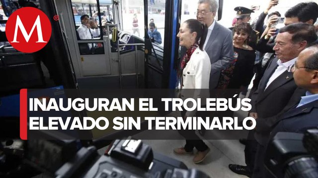 Claudia Sheinbaum inaugura el trolebús elevado en Iztapalapa