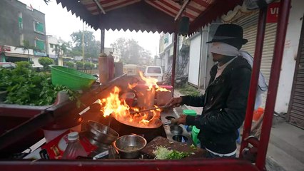 Amazing Manchurian Making Skills Without Watching   Indian Jack Sparrow   Indian Street Food