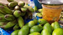 Mouth Watering Green Mango Masala   Kacha Aam Makha   Bangladeshi Street Food