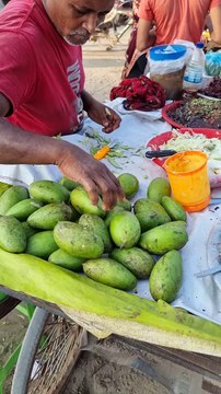 Yummy Green Mango Masala of Cox's Bazar Bangladesh Street Food #shorts