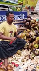 Fastest Ice Apple Cutting In 30 Seconds    Amazing Cutting Skills