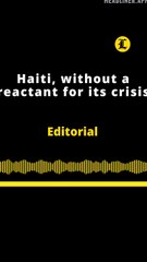 Editorial en inglés: Haití, without a reactant for its crisis
