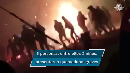 Explosión por mal manejo de pirotecnia deja 24 lesionados en Tianguistenco, Edomex