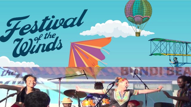 Festival of The Wind 2022 Keyim Ba, Victor Valdes Mariarchi Band, Sirens Dance, Castlereagh Connection, Part 1, Bondi Beach, Sydney, 11 Aug 2022