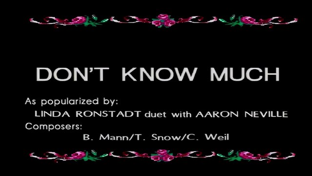 Don't Know Much - Linda Ronstadt & Aaron Neville Karaoke Cover (HQ Remastered)