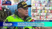 SJL: Fiscalía y policía realizan operativo en locales que venden celulares robados