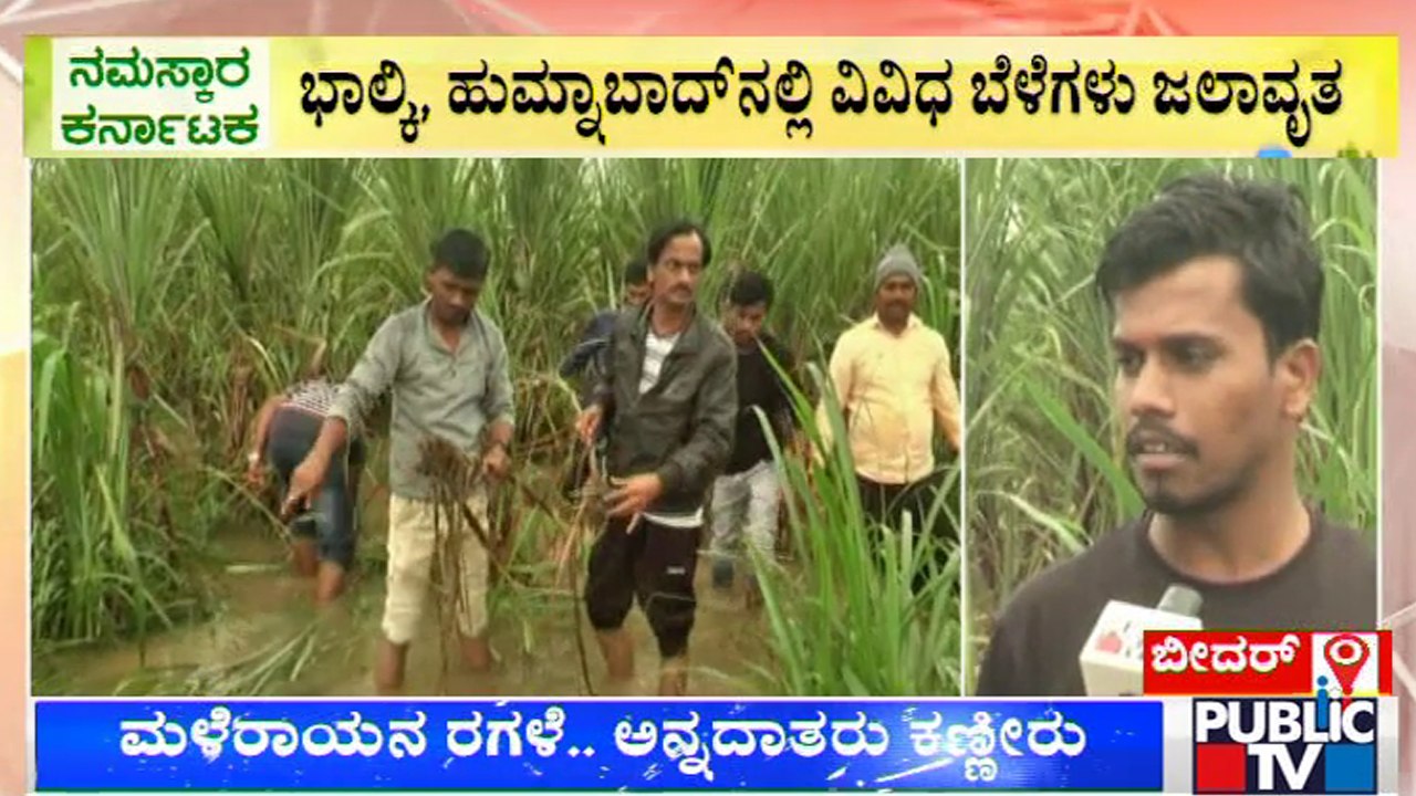 Crops Destroyed Due To Heavy Rain In Bidar District | Public TV