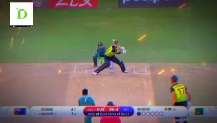 Maxwell finds the fielder after attempting a reverse sweep