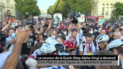 Vuelta - Remco Evenepoel célèbre sa victoire sur le Tour d'Espagne