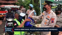 Harga BBM Naik, Polisi di Pekalongan Bagikan Paket Sembako