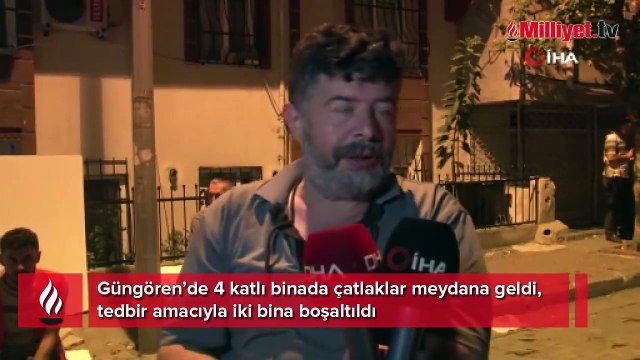 4 katlı binada çatlaklar meydana geldi, tedbir amacıyla iki bina boşaltıldı