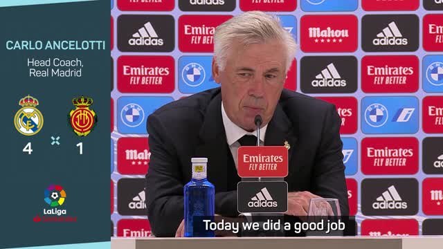 Ancelotti praises team performance in Benzema absence