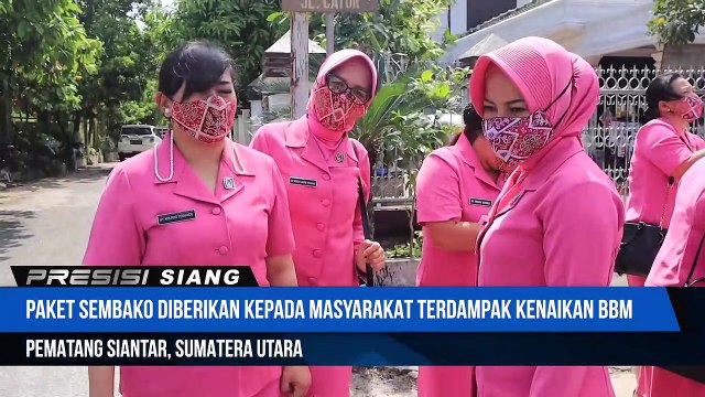 Polres Pematang Siantar Dan Polres Sidoarjo Bagikan Bansos Kepada Masyarakat Terdampak BBM