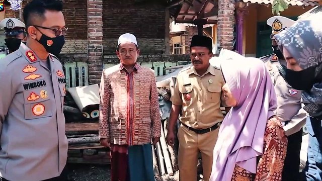 Baksos Kapolres Bondowoso Membantu Keluarga Korban Laka