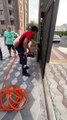 Rescue Team Manages to Free a Child Trapped Between an Electronic Door and a Wall