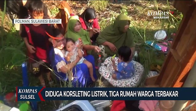 Diduga Korsleting Listrik, Tiga Rumah Warga Terbakar