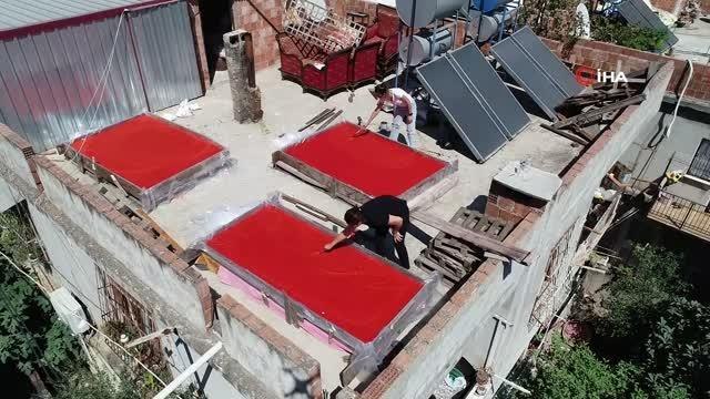 Adana haberleri | Adana'da salça sezonu başladı, damlar kırmızıya boyandı