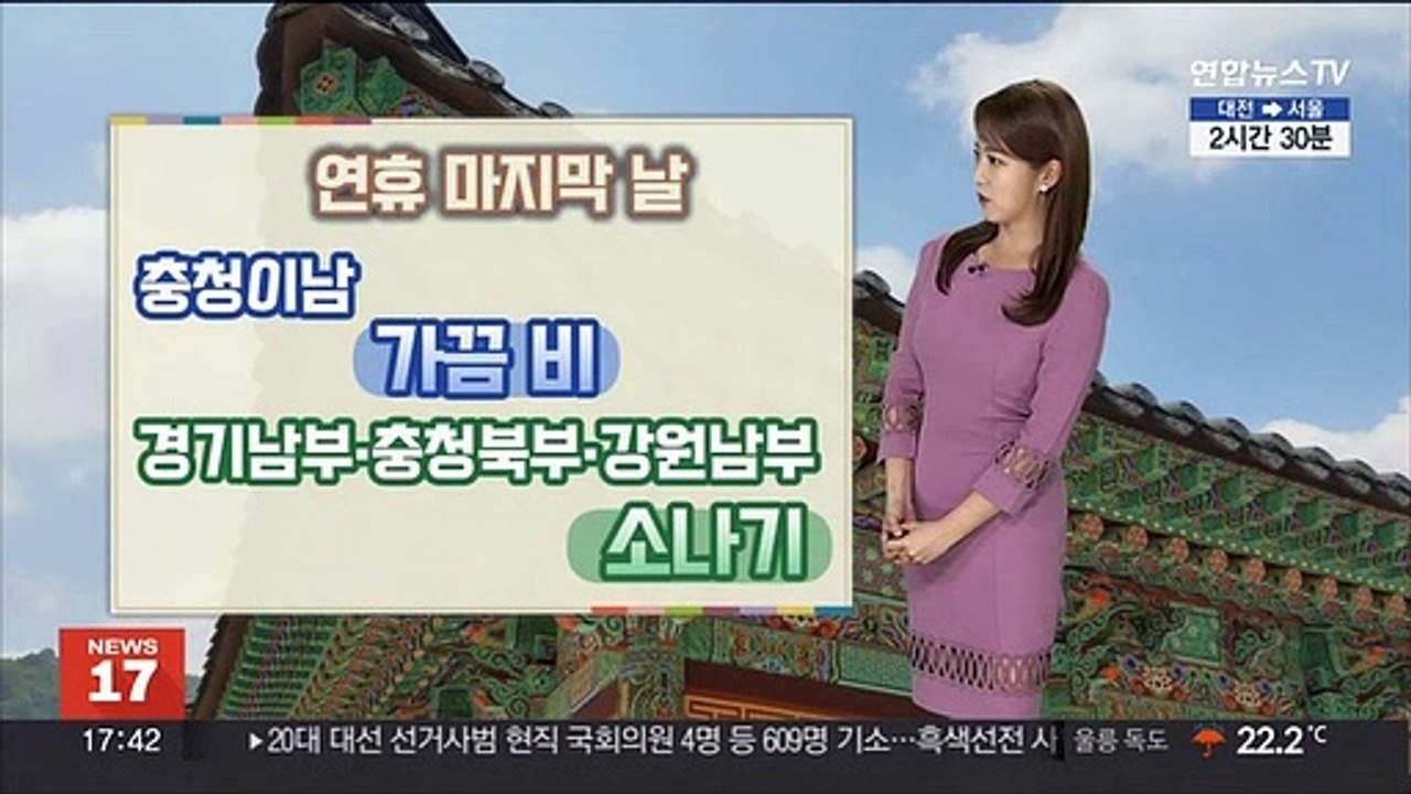 태풍 '무이파' 중국 향해…충청 이남 중심 비