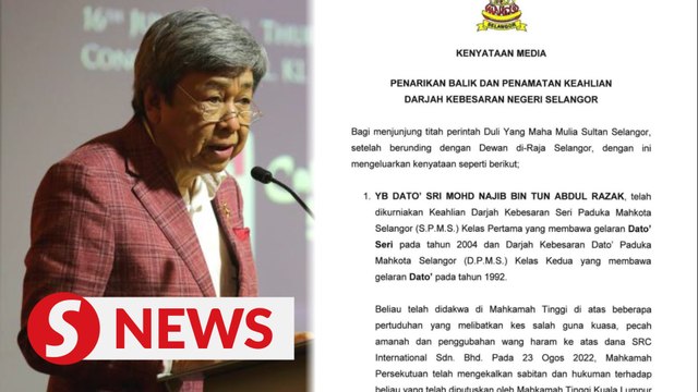 Selangor Sultan revokes Najib and Rosmah’s titles