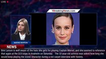 Brie Larson gives sly answer referencing Captain Marvel hate when asked how long she will keep - 1br
