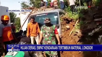 Desa Jembangan Banjarnegara Dilanda Longsor, 4 Kendaraan Milik Warga Tertimbun Tanah