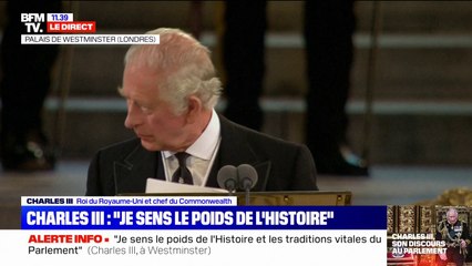 Charles III: Elizabeth II "a montré l'exemple d'un devoir désintéressé et je me suis promis de suivre ses pas"