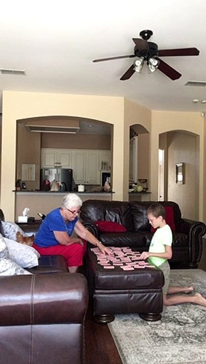 Playing Poker Cards With Grandma 2