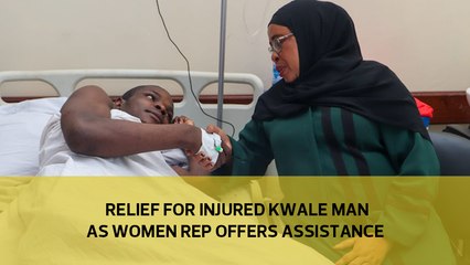 Relief for injured Kwale man as woman rep offers assistance