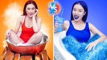 Desafío Frío vs Caliente  Chica de Fuego vs Chica de Hielo Por T-STUDIO ES