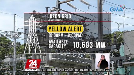 NGCP: supply ng kuryente sa Luzon grid, manipis pa rin matapos pumalya ang ilang planta | 24 Oras