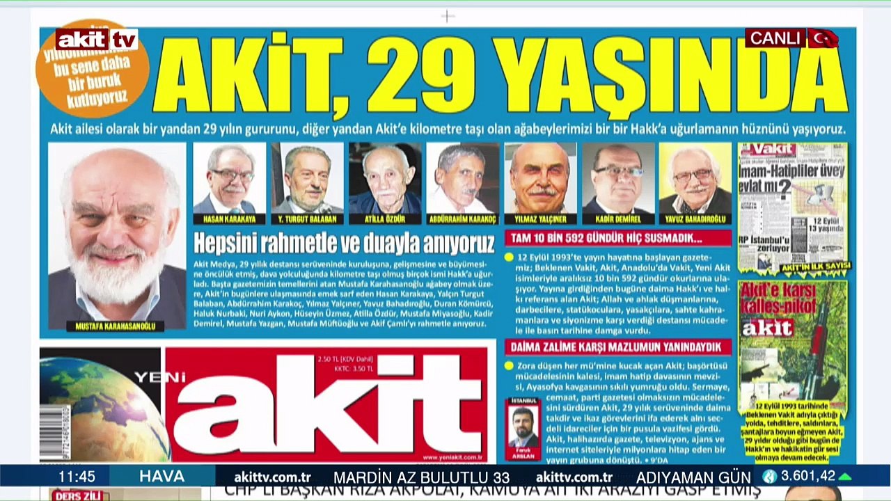 Akit Gazetesi neden 12 Eylül'de kuruldu? Ali İhsan Karahasanoğlu açıkladı
