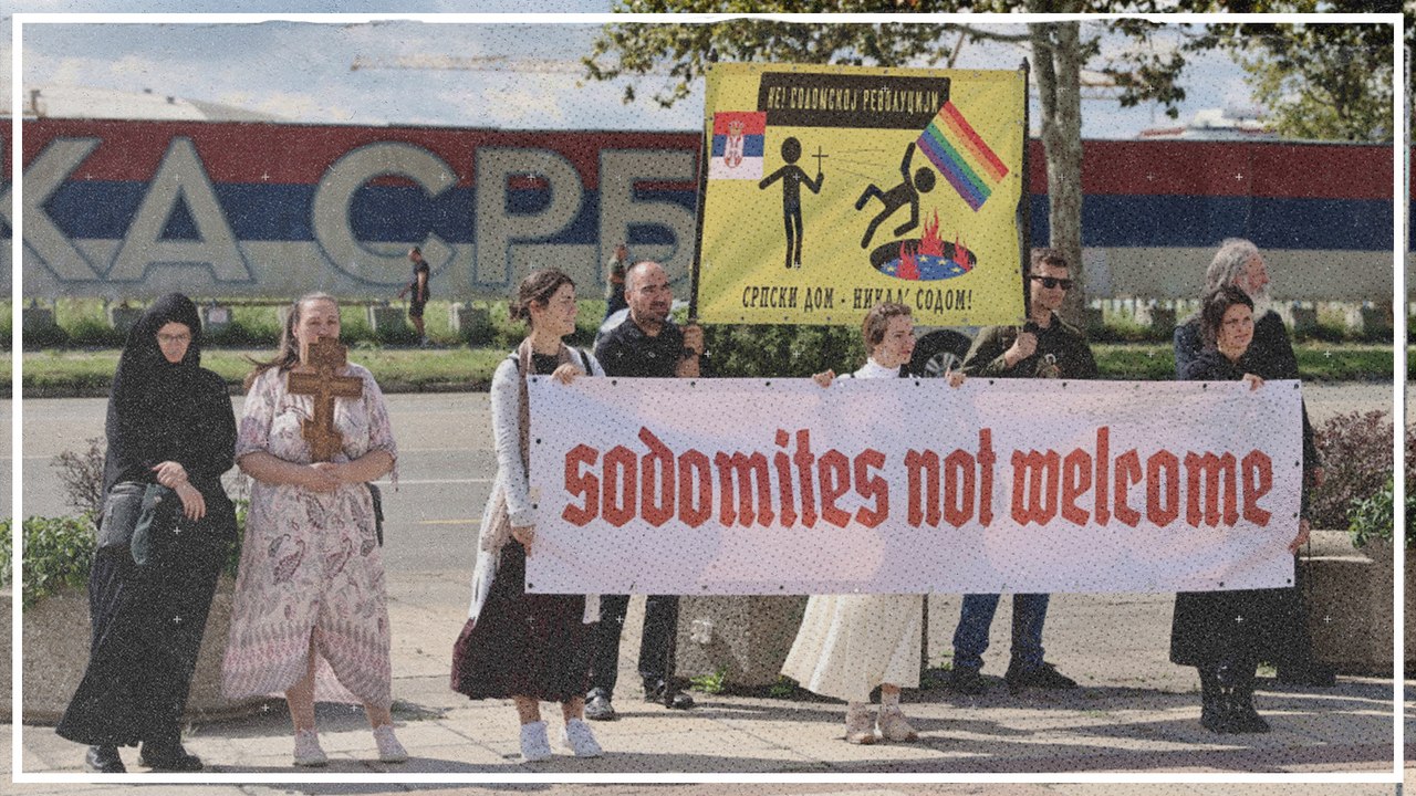 Demonstration gegen Europride in Belgrad