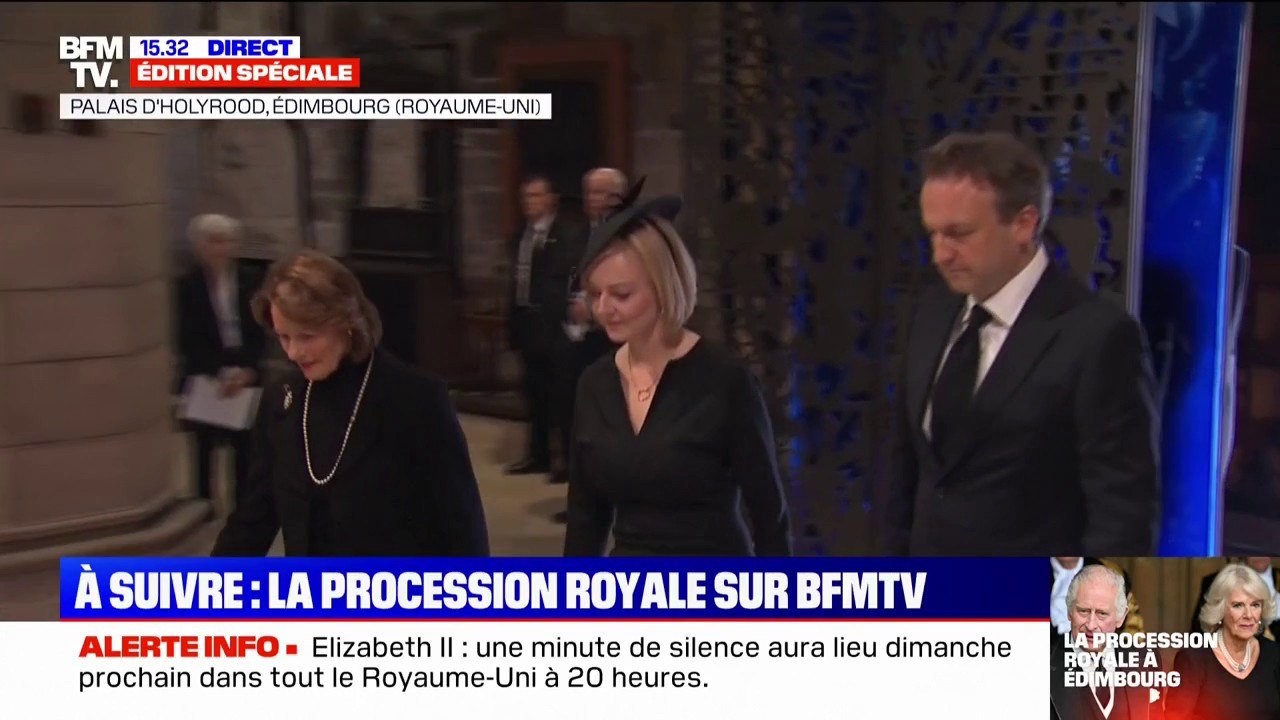 Royaume-Uni: Liz Truss, la Première ministre entre dans la cathédrale Saint-Gilles
