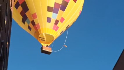 Un globo aerostático la arma en Valladolid