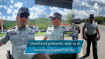 Por grabar accidente, elemento de la GN quería quitar su teléfono al Pato Zambrano