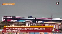 Volvió a funcionar el tren de pasajeros Internacional