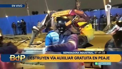 Municipalidad de Lima destruye vía auxiliar gratuita en La Molina
