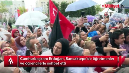 Cumhurbaşkanı Erdoğan, Sancaktepe’de öğretmenler ve öğrencilerle sohbet etti