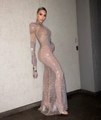 Kim Kardashian Went Full On Mermaid in a Sheer Netted Gown