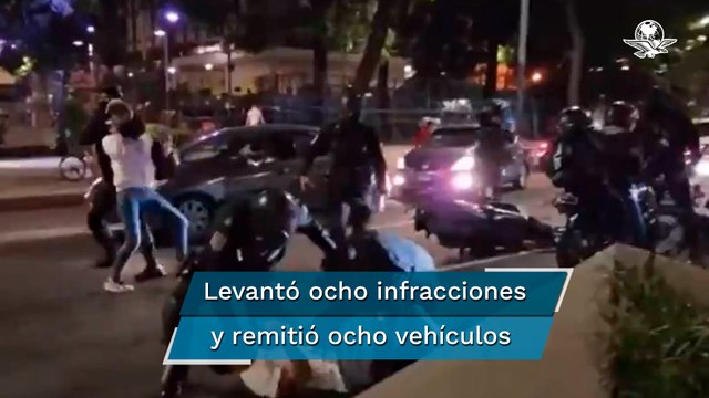 32 motociclistas son detenidos por alteración del orden tras rodada en Paseo de la Reforma