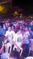 Cientos de vecinos de El Palmar, la madrugada del domingo, viendo la final del US OPEN en una pantalla gigante.