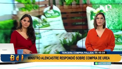 Ministro Alencastre tras compra fallida de urea: “Estoy abierto a dar mi carta de renuncia”