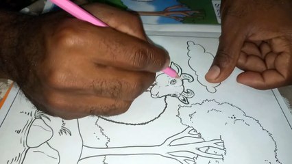 تلوين الخروف مع الاطفال ورؤى الجميله