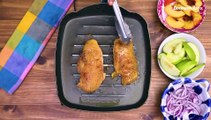 Receta de ensalada de pollo y durazno a la parrilla