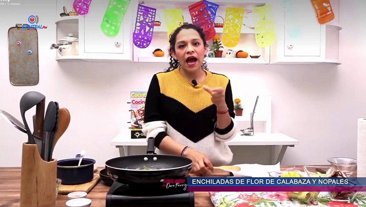 Receta de enchiladas de flor de calabaza y nopales