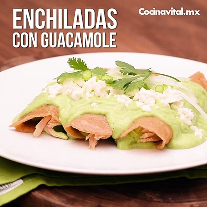 Receta de Enchiladas de pollo con guacamole | Cocina Vital