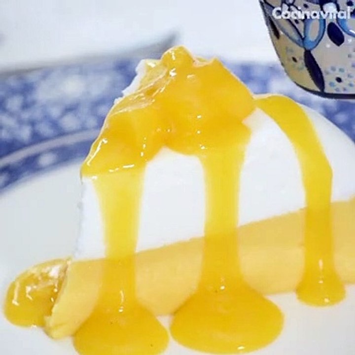 Receta de Gelatina de mango y coco con salsa de mango | Cocina Vital